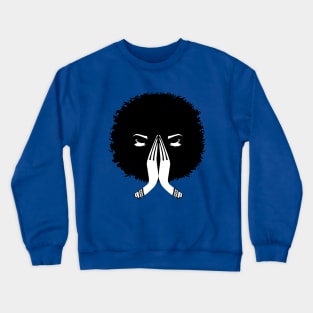 Afro women praying Crewneck Sweatshirt